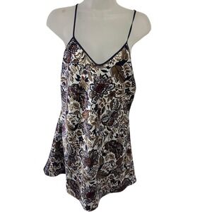 Vintage 90s VAL MODE LINGERIE Floral Print‎ Slip Dress Nightgown Camisole Top